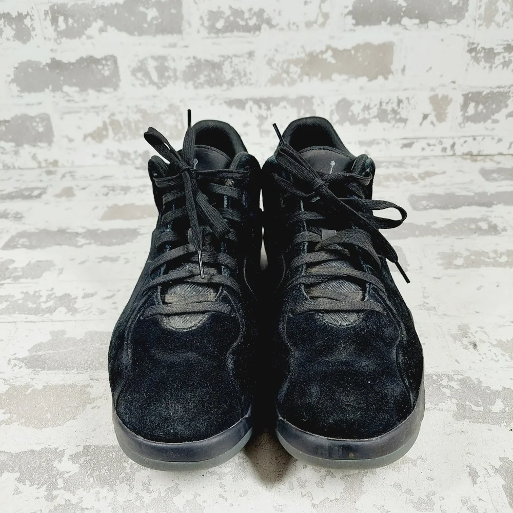 Air Jordan Franchise Black Suede Athletic Lace Up Athleisure Sneakers K606